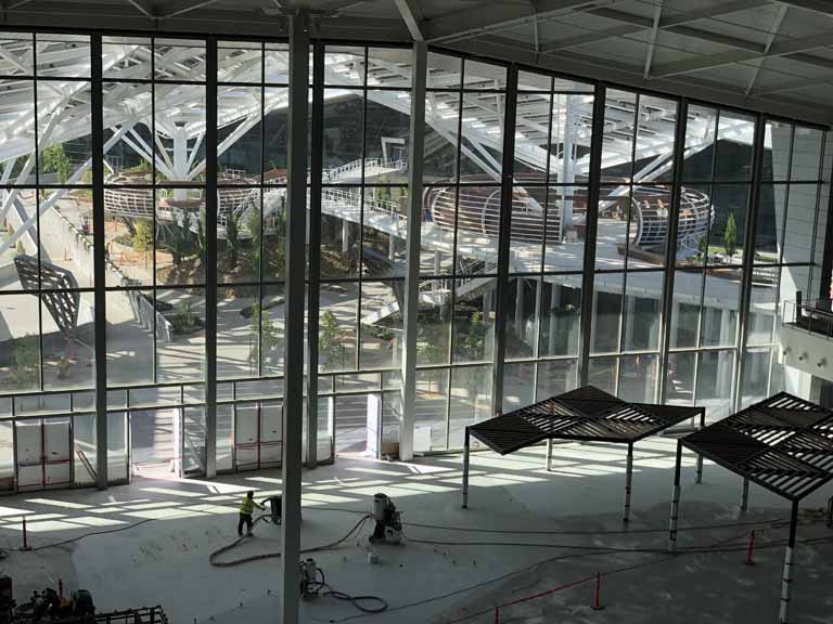 Curved Steel Aerial View of Treehouse Structures at NVIDIA Headquarters